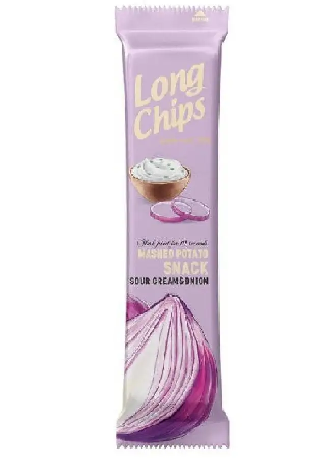 Long Chips Sour Cream And Onion Potato Snack 75grams