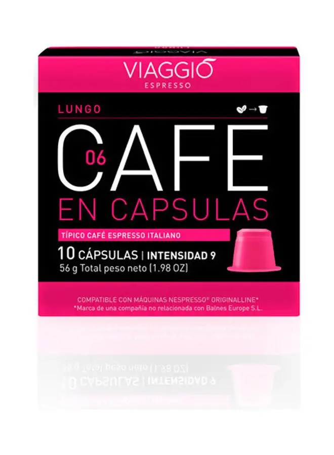 VIAGGIO ESPRESSO Espresso-06 Lungo - Intensidad 9-10 كبسولات