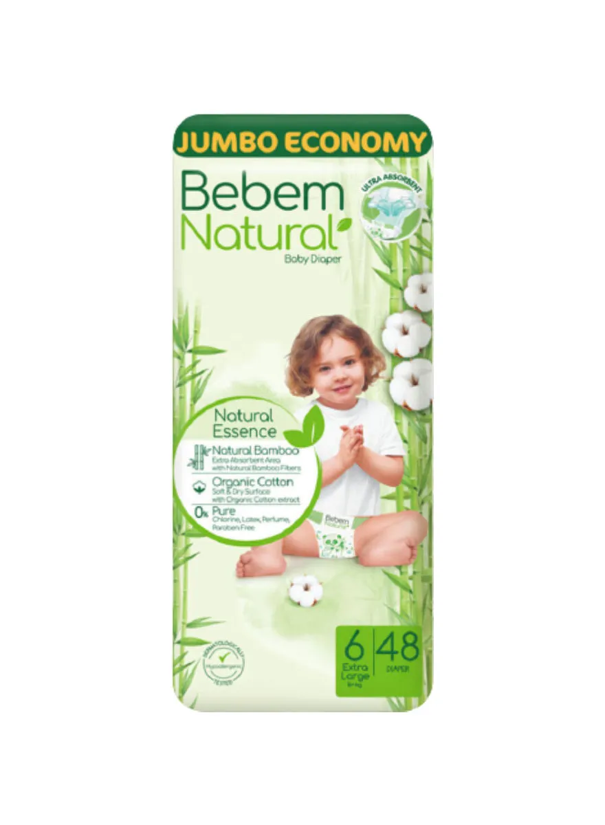 Bebem 48 Piece- Jumbo Economy Baby Diaper 16kg+ 