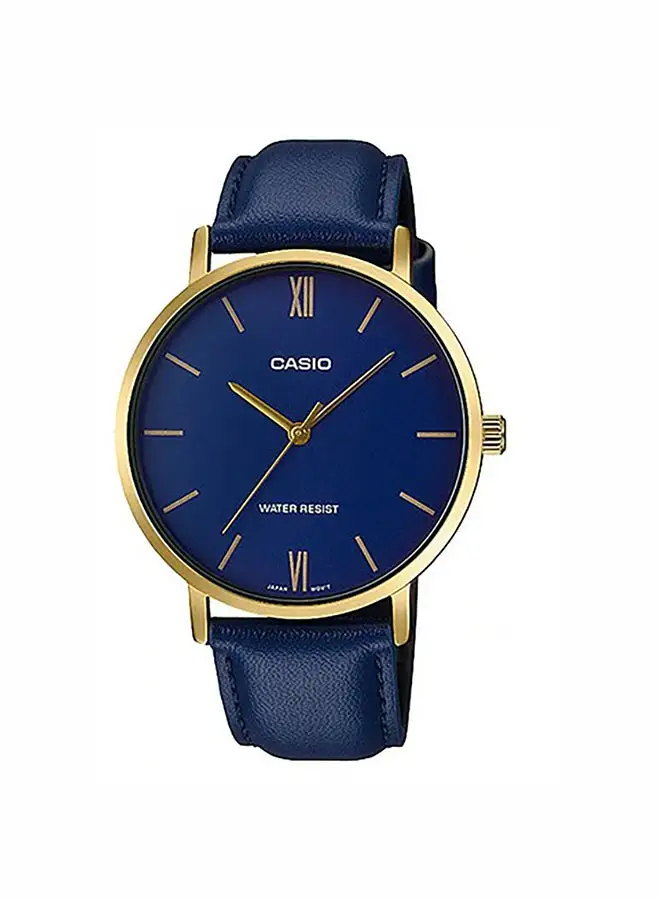 CASIO Women's Leather Analog Quartz Wrist Watch LTP-VT01GL-2BUDF  Navy