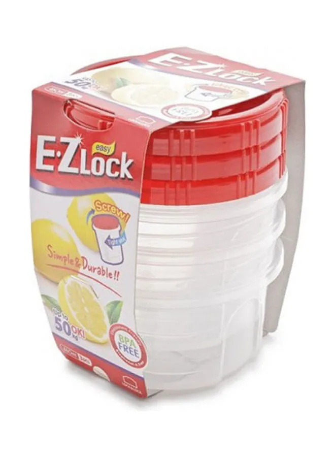 LocknLock Food Containers - Storage And Organization Red-Clear 460ml