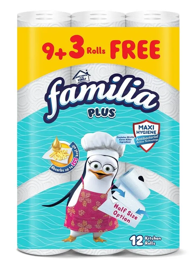 Familia Kitchen Rolls Maxi Hygiene - Pack of 12 White