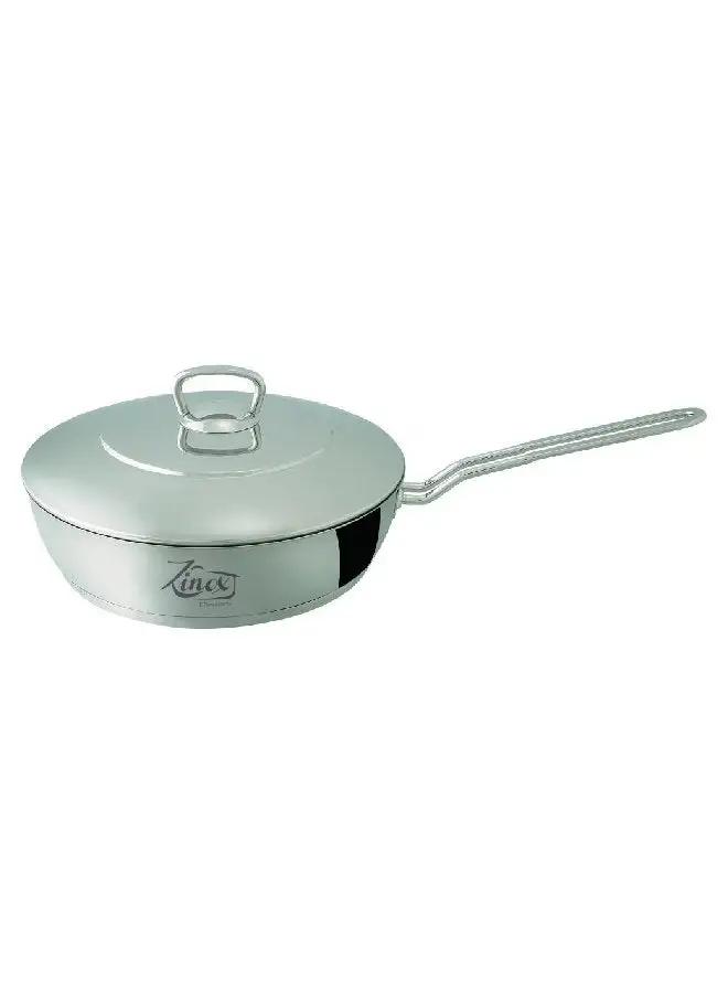 Zinox Stainless Steel Cooking Frying Pan Silver 24 سم