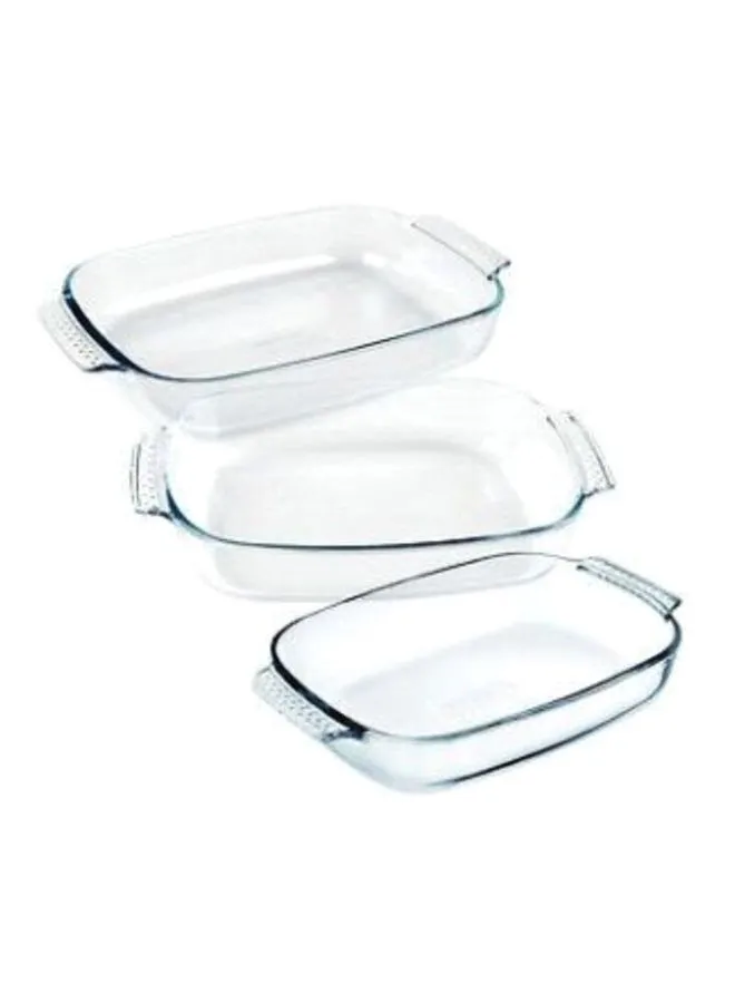 PYREX 3-Piece Classic Rectangular Dish Set Clear 