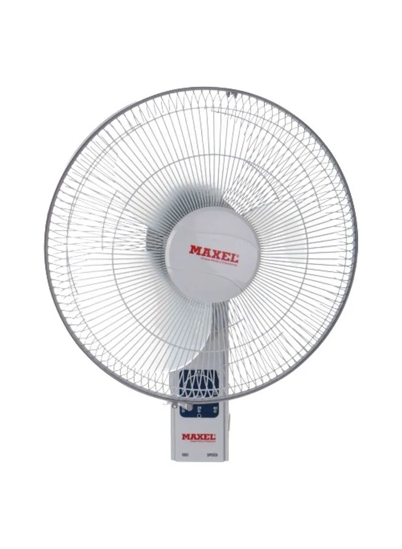 Maxel 18-Inch Electric Wall Fan with remote control 3 Speed Plastic Blades 40.0 W Stainless Steel 40 W FB-45YTYS White