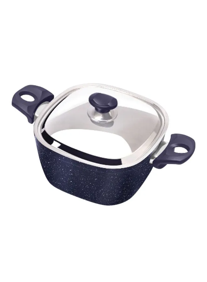 Top Chef Square Stew Pot With Lid Black 20cm