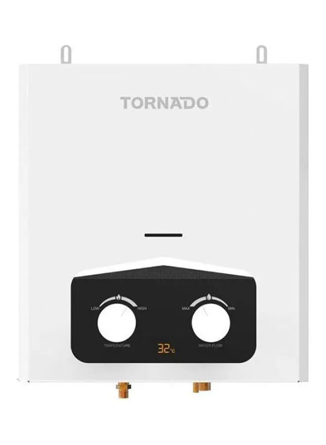 TORNADO Gas Water Heater Without Chimney Natural Gas, 6 Liter - GH-6SN-W White