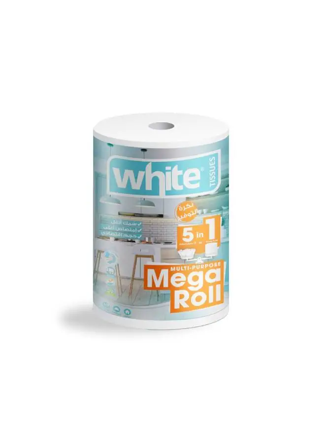 White Multi-Purpose Mega Roll 5-in-1