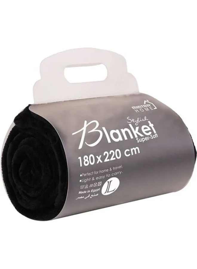 Mintra Warming Microfiber Blanket Polyester Black 220x180cm