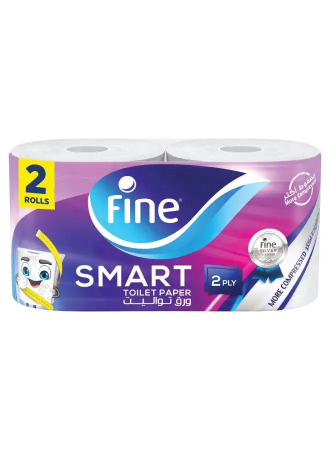 Fine Smart - 2 Ply Toilet Tissue Paper - 2 Rolls