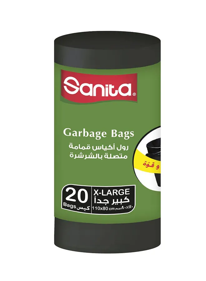 Sanita Sanita Garbage Bags Extra Large Black 20 bags Black 38grams