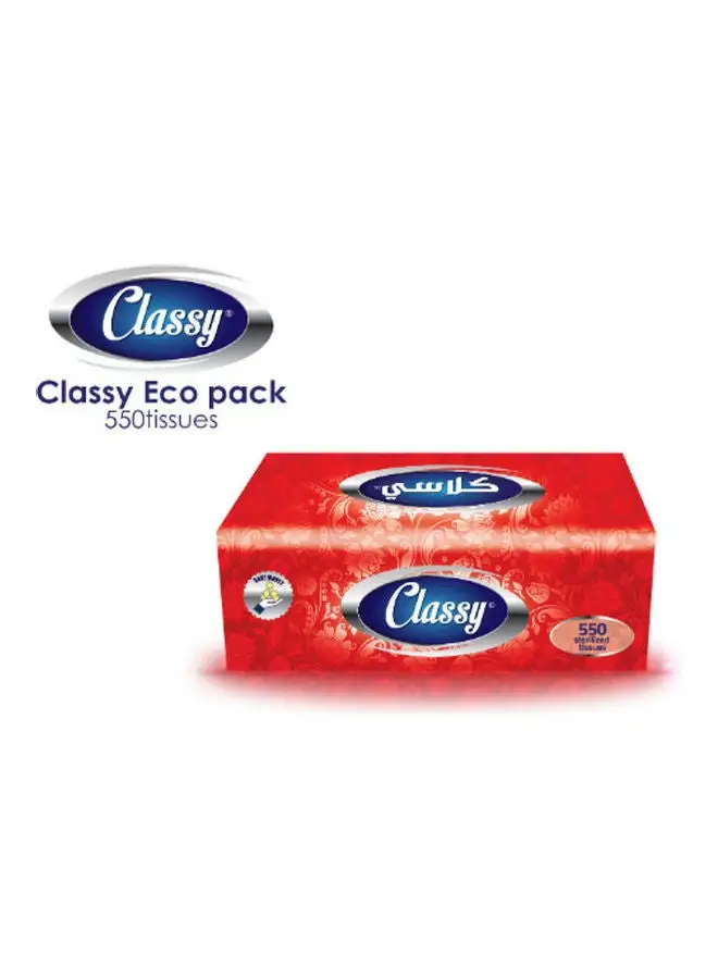 CLASSY Facial Tissues Eco - 550 Tissues White