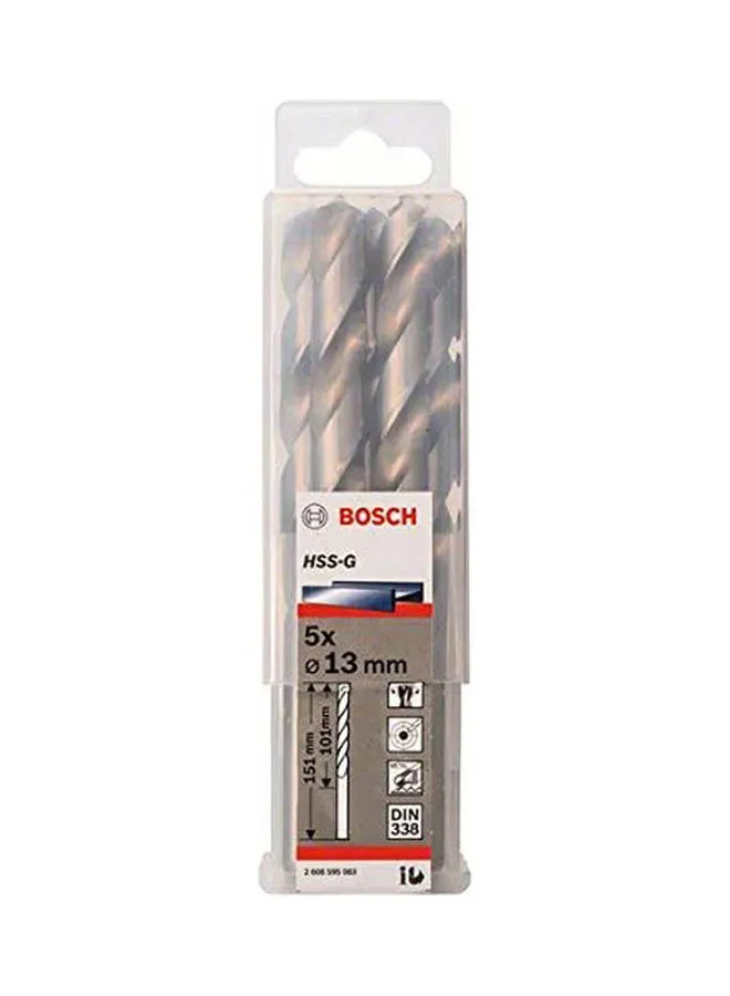 BOSCH Metal Drill Bits Hss-G   5 Pcs Silver 13mm