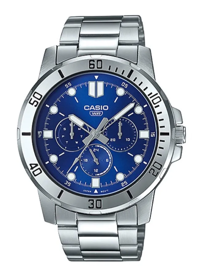 CASIO Men's Stainless Steel Round Shape Analog Watch MTP-VD300D-2EUDF 