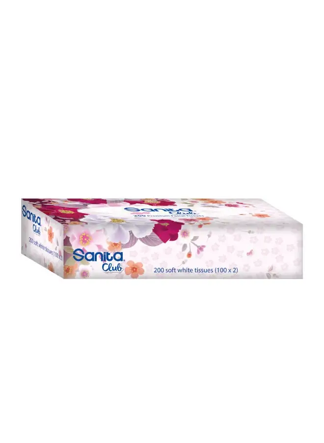 Sanita Sanita Club 200 sheet Soft Facial Tissues 1 Piece White