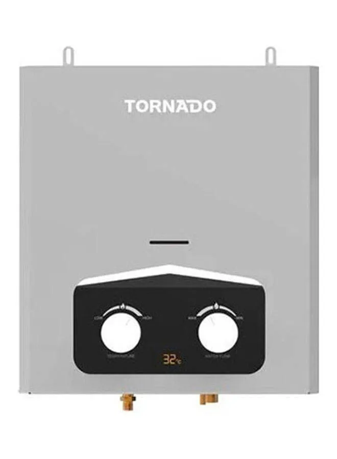 TORNADO Water Heater 6 Litre Without A Chimney Digital For Natural Gas GH-6SN-S Silver