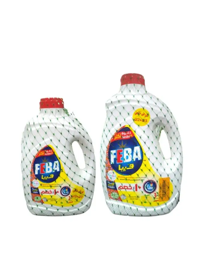 FEBA Dish Washing liquid Lemon 3KG + 2KG Multicolour