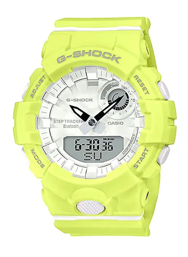 G-SHOCK Men's Round Shape Resin Band Analog & Digital Wrist Watch 45 mm - Green - GMA-B800-9ADR