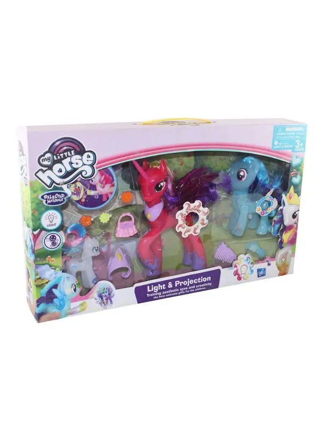 Generic 11-Piece Doll Pony Set Multicolour