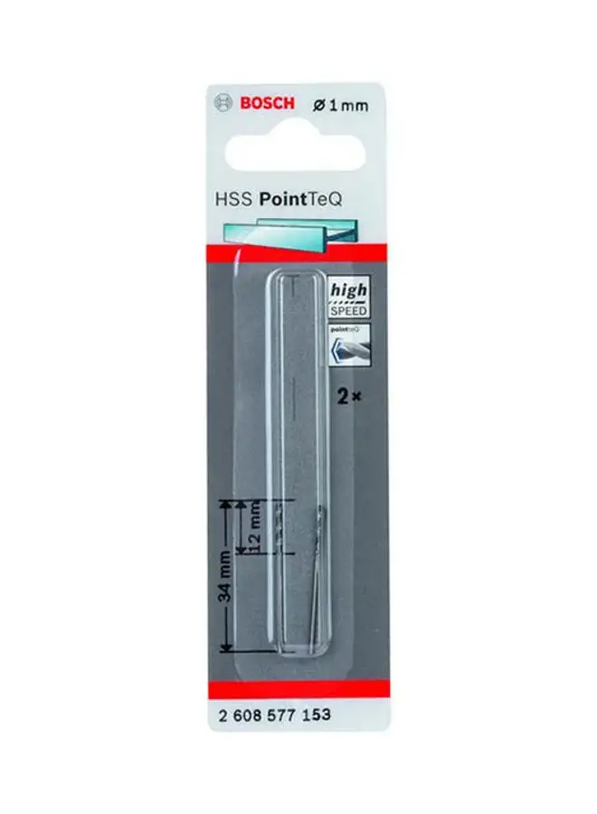 BOSCH Hss Twist Drill Bit Pointteq  Pack Of 2 Silver