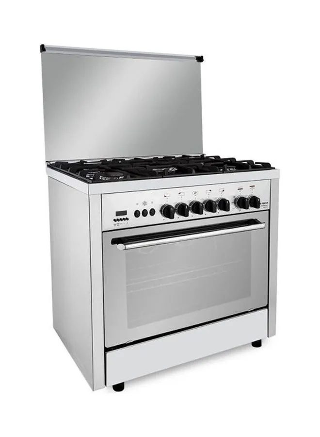 Fresh Gas Cooker Professional Control 60 X 90 Cm , Fan , Full Safety , Cast Iro, Gas Shut Off Timer Safety 500001538 Silver