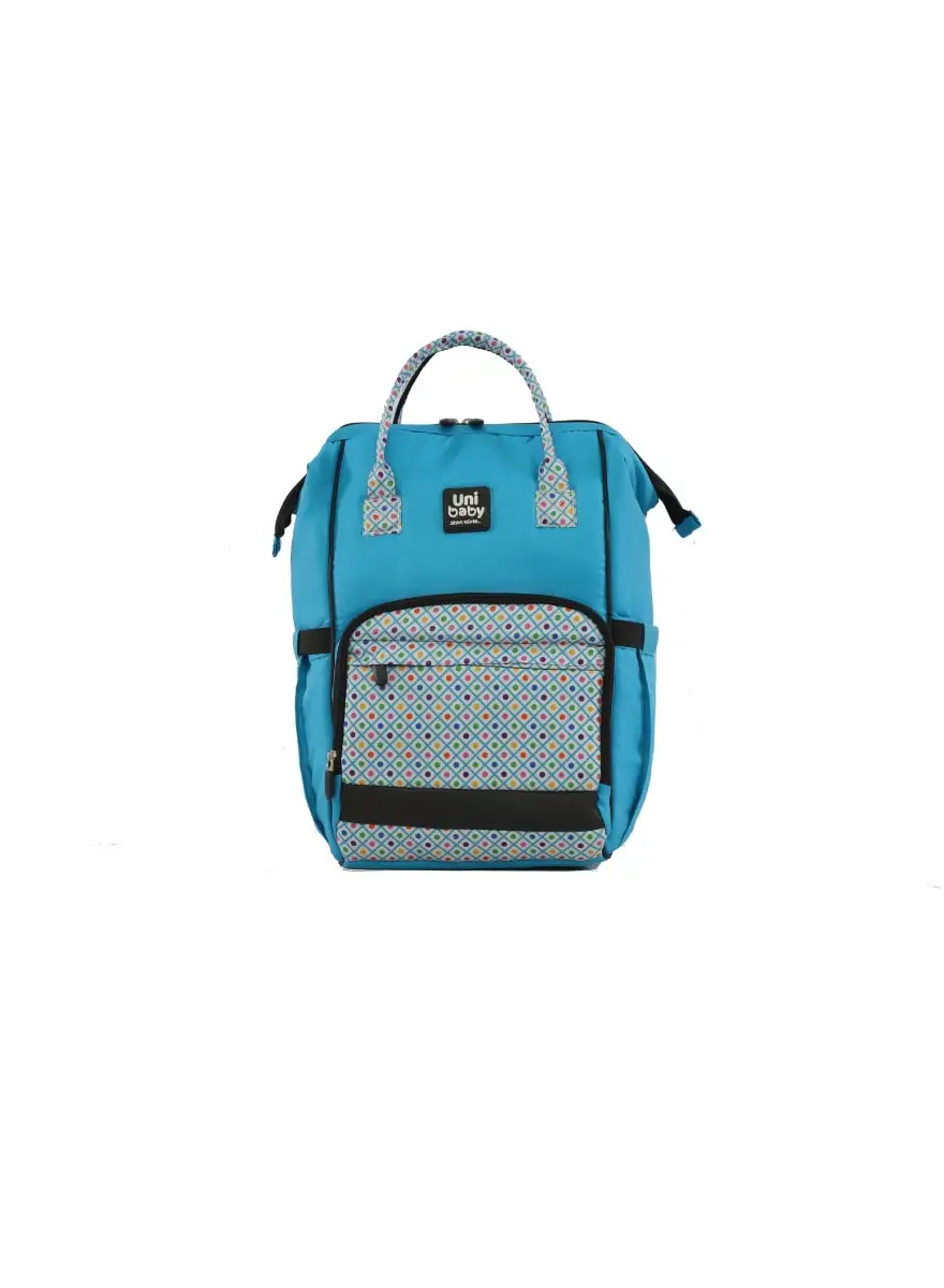 Uni baby Diaper Bag Turquoise Patterned