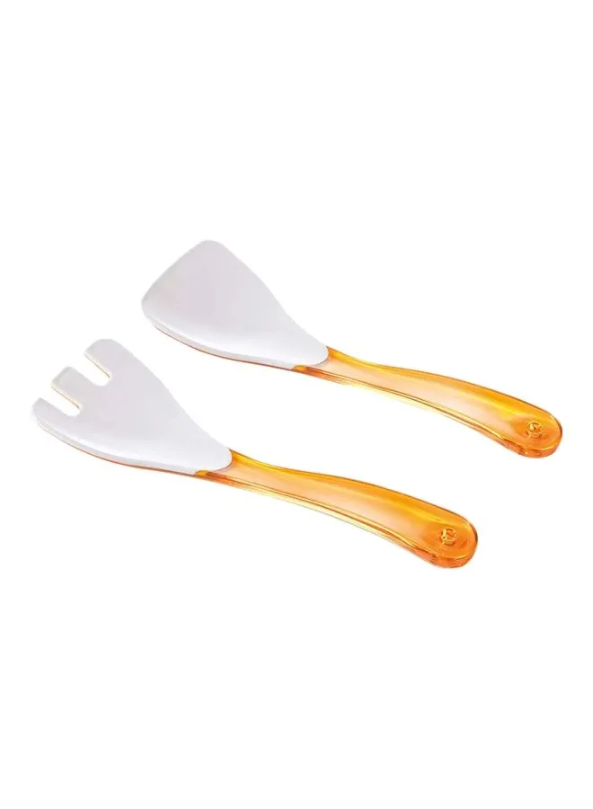 OMADA 2-Piece Acrylic Server Set Yellow/White 2x (8.4x2.7x1.1)inch