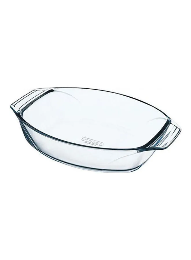 PYREX Optimum Oval Roaster With Handle Clear 27 x 17cm