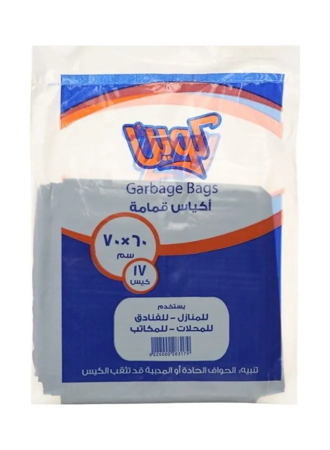 Queen 17-Piece Garbage Bag Black 70 x 60cm