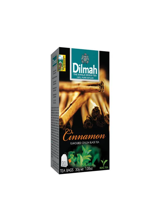 Dilmah Cinnamon Flavored Ceylon Black Tea 20 Tea Bags