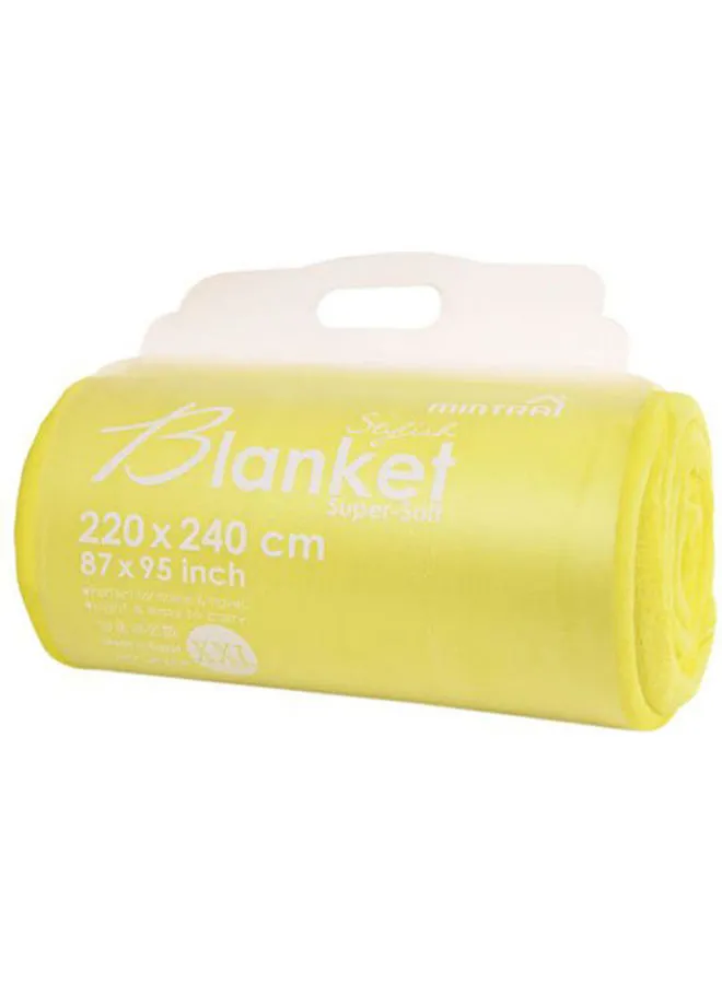 Mintra Blanket With Its Soft Textile Combination Yellow 220X240cm