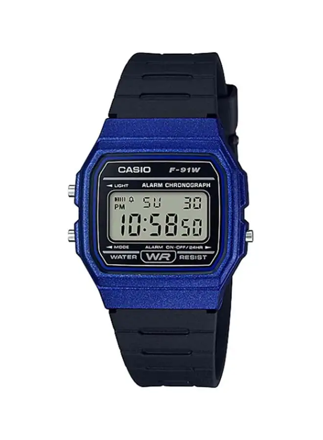 CASIO Men's Resin Digital Wrist Watch F-91WM-2ADF - 38 mm - Black