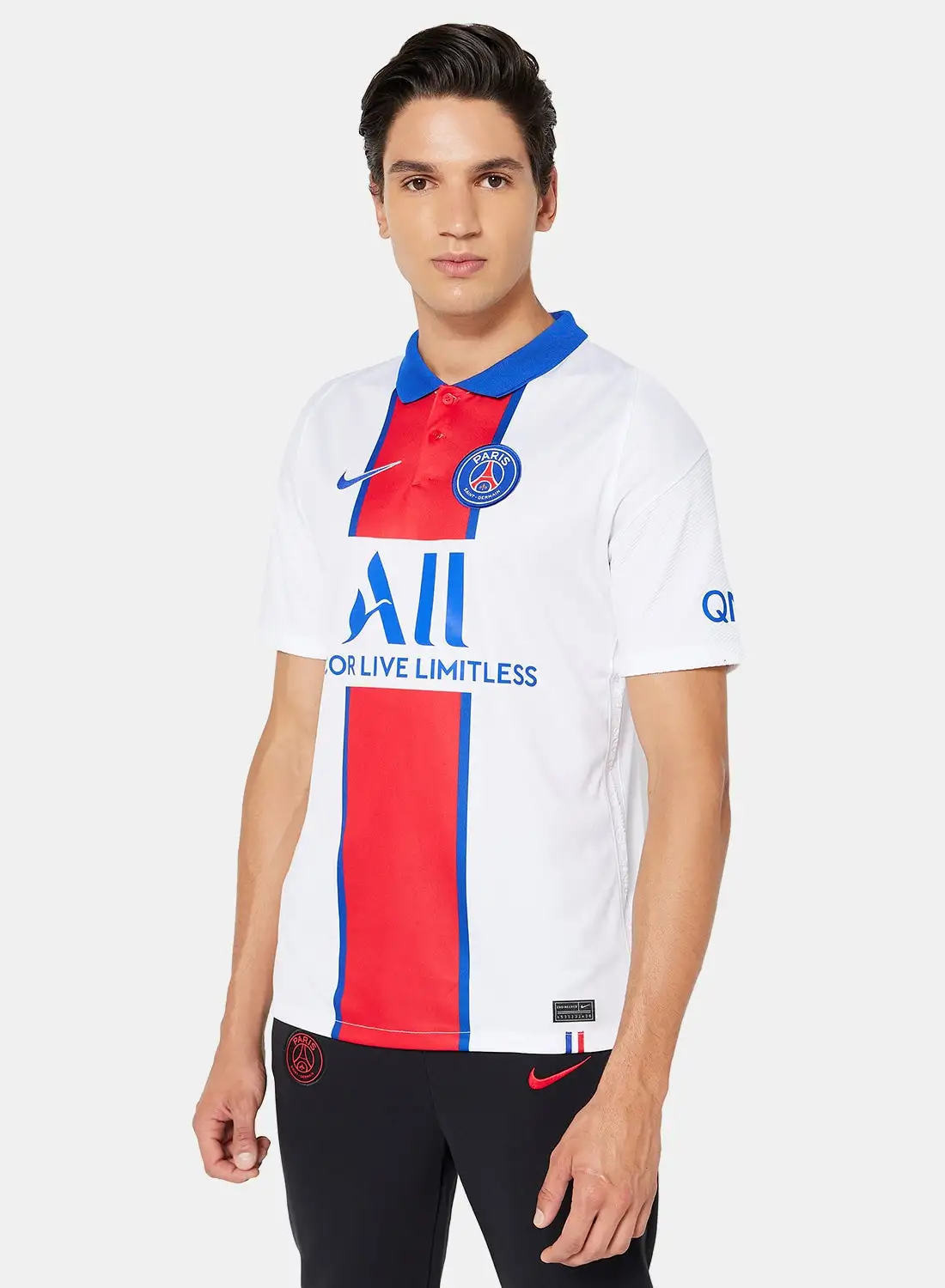 Nike PSG Football T-Shirt White/Old Royal/Red