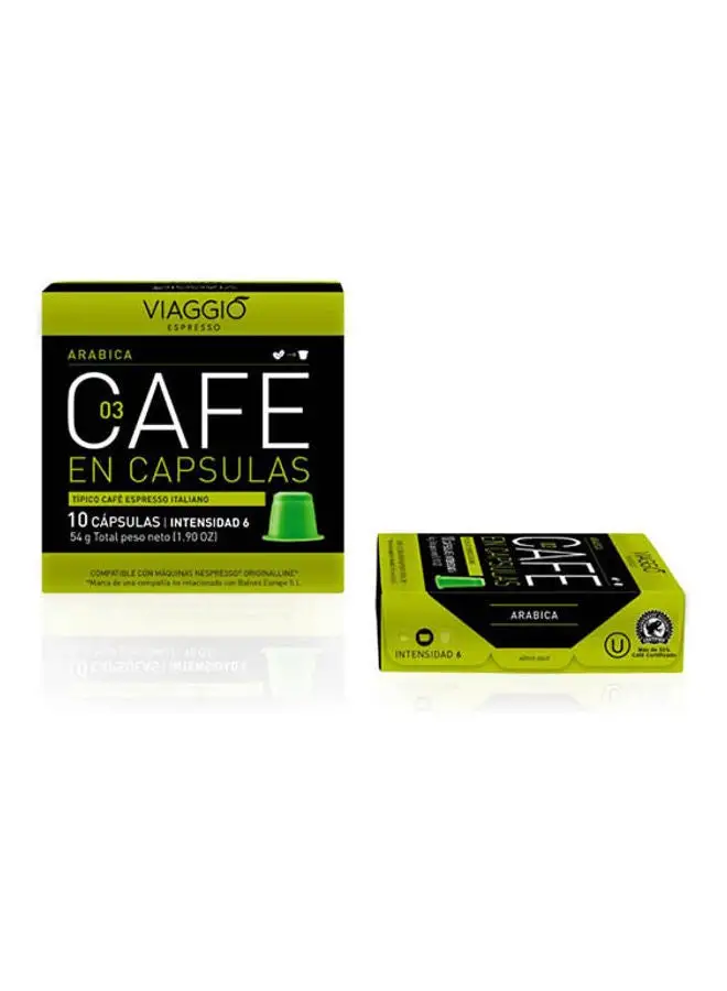 VIAGGIO ESPRESSO Espresso 03 Arabica Intensidad 10 Capsules