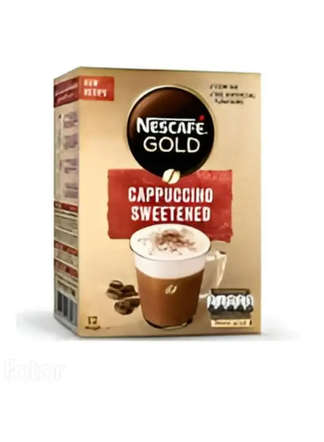 Nescafe Gold Cappuccino Unsweetened Instant Coffee - 12 Sachets 12.5grams