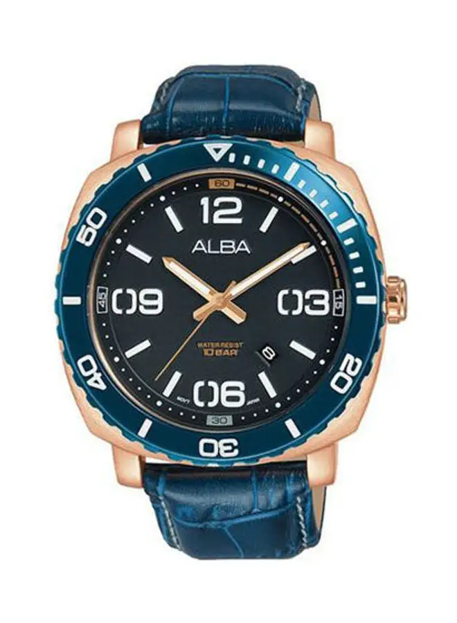 Alba Men's Hand Watch Active Leather Strap AG8H96X