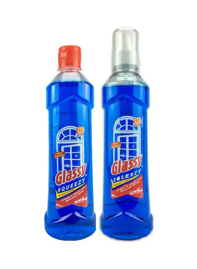 Glassy Cleaner  With Flip Top Glass Cleaner Multicolour 475ml