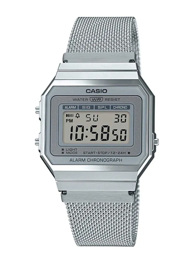 CASIO Vintage Series Stainless Steel Digital Wrist Watch A700WM-7ADF  Silver