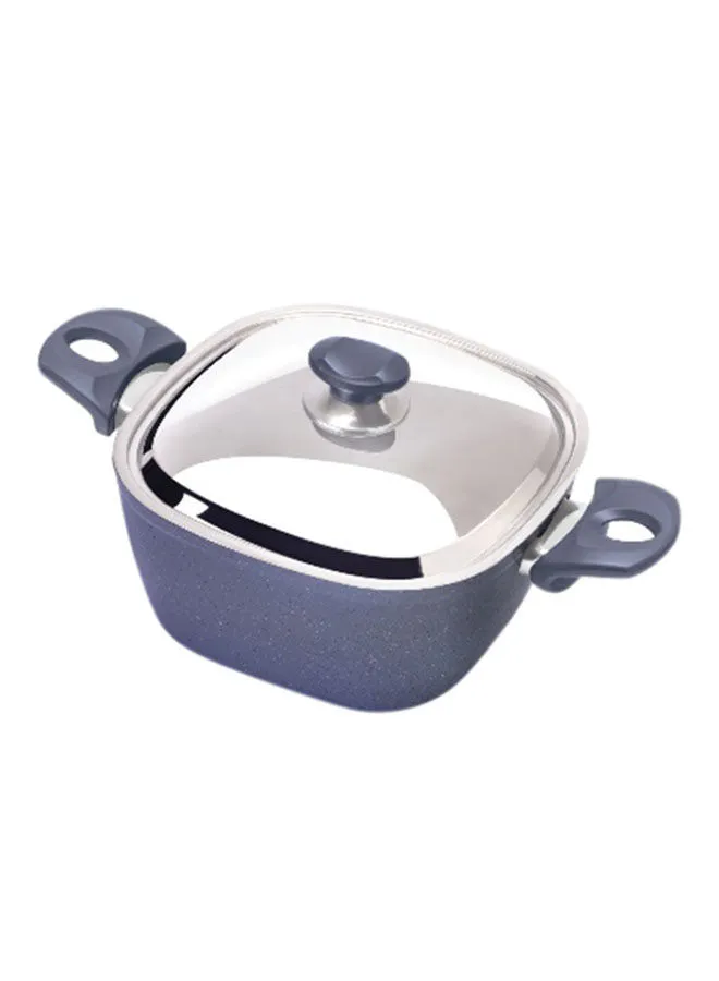 Top Chef Square Stew Pot With Lid Grey 28centimeter