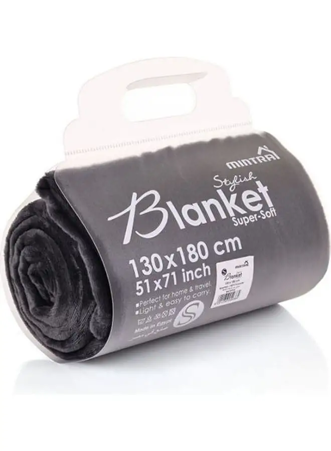 Mintra Microfiber Blanket Microfiber Dark Grey 130X180cm