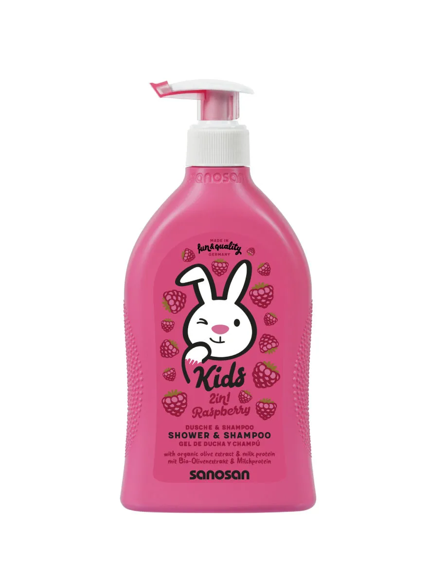 sanosan Kids 2in1 Raspberry Shampoo & Shower Gel (SLS Free) 400ml