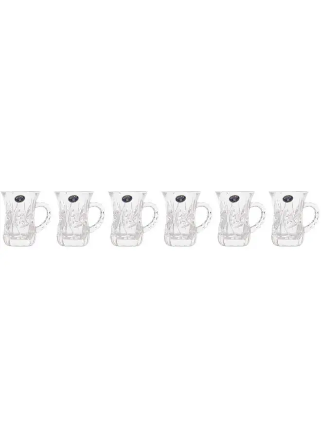 BOHEMIA Pinwheel Coffee Set (6+6 pieces ) Clear ‎37.6 x 22.6 x 9cm