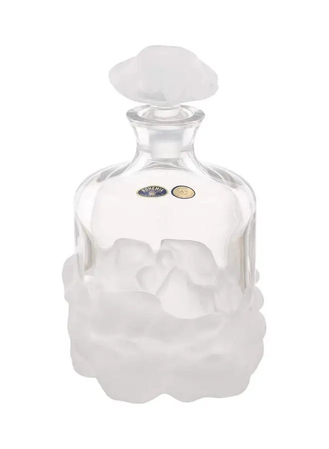 BOHEMIA Stone Matt Crystal Bottle Clear 32.8 x 10.2 x 9.8cm