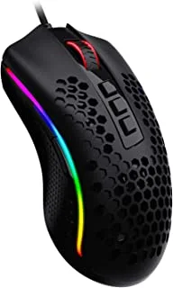 ريدراجون M808 Storm -85Gram RGB Gaming Mouse | مستشعر بصري 3327 12400 نقطة في البوصة | أزرار قابلة للبرمجة | قذيفة قرص العسل خفيفة الوزن | لجهاز الكمبيوتر