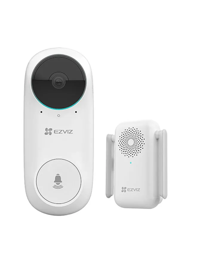 EZVIZ DB2C Wire-Free Video Doorbell With Chime Rechargable Battery Powerd Wireless Smart Home Security Camera