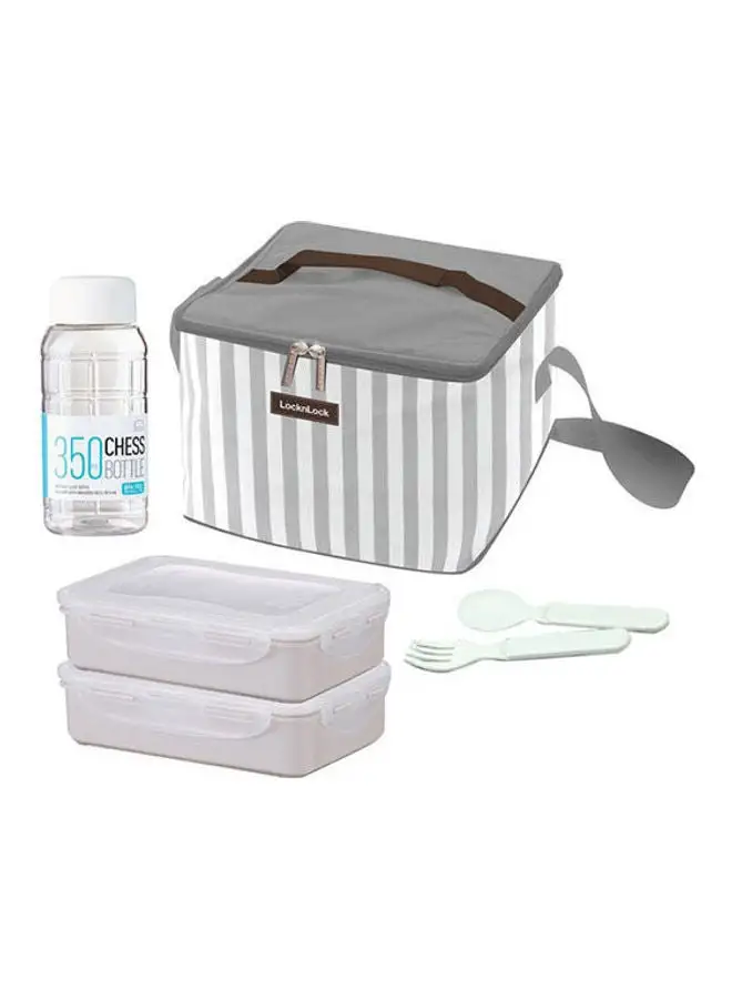 LocknLock Lunch Box 4 Piece Set Grey 18cm