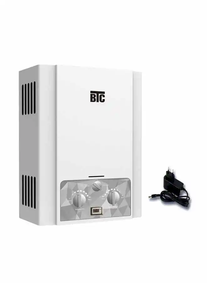 BTC Natural Gas Water Heater With Electric Charger GWH-NE63-W White