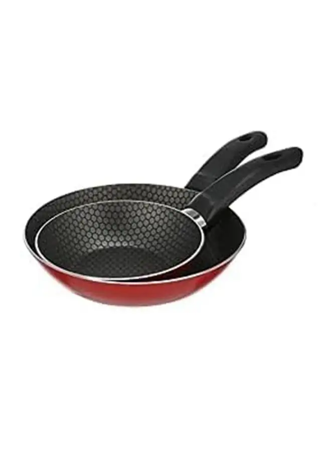 TRUEVAL Pack Of 2 Fry Pan أحمر 26 سم