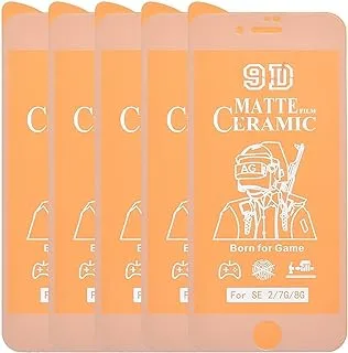 9D Tempeard Ceramic Screen Protector Set Of 5 Pieces For Apple iPhone 7 - Black