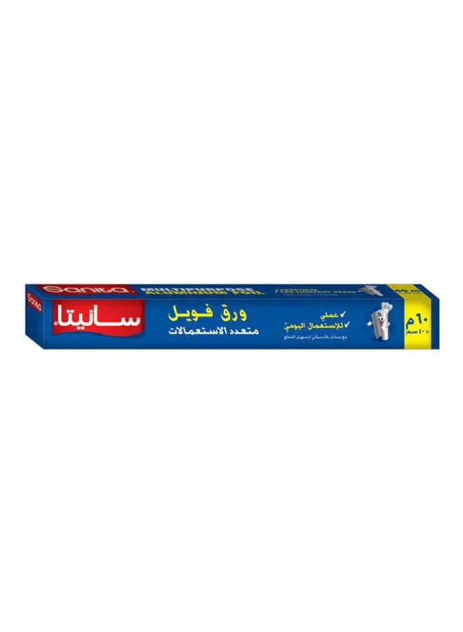 Sanita Sanita Aluminum Foil Multipurpose 60 meter Blue 60meter